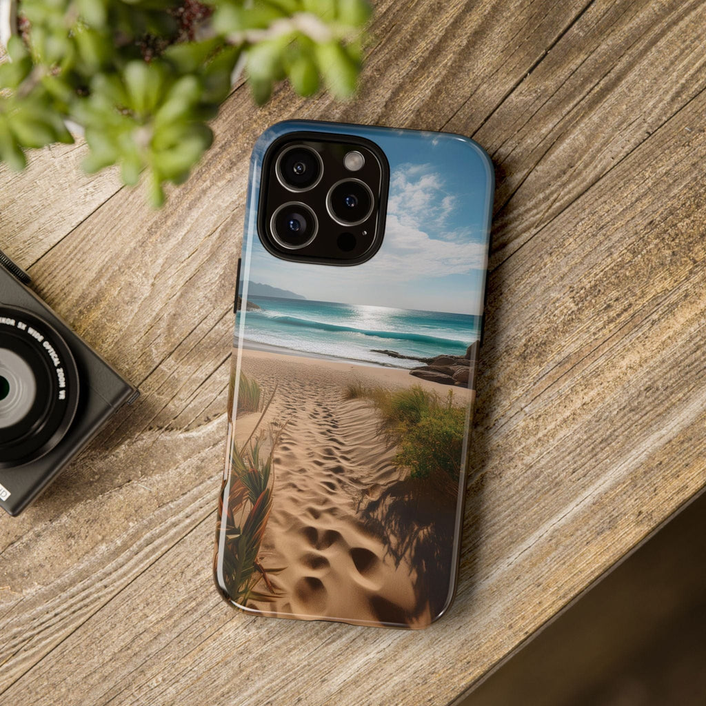 Serene Beach Path Phone Case: Escape to Paradise 🌊 - Tough Case Phone Case