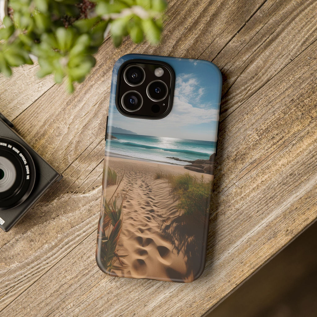 Serene Beach Path Phone Case: Escape to Paradise 🌊 - Tough Case Phone Case