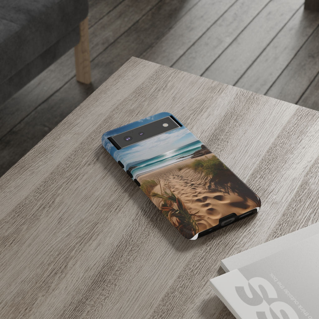 Serene Beach Path Phone Case: Escape to Paradise 🌊 - Tough Case Phone Case