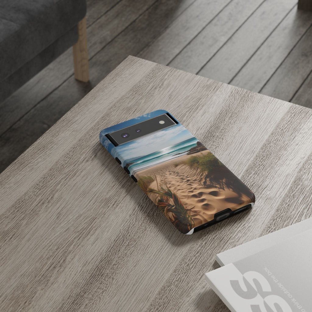 Serene Beach Path Phone Case: Escape to Paradise 🌊 - Tough Case Phone Case