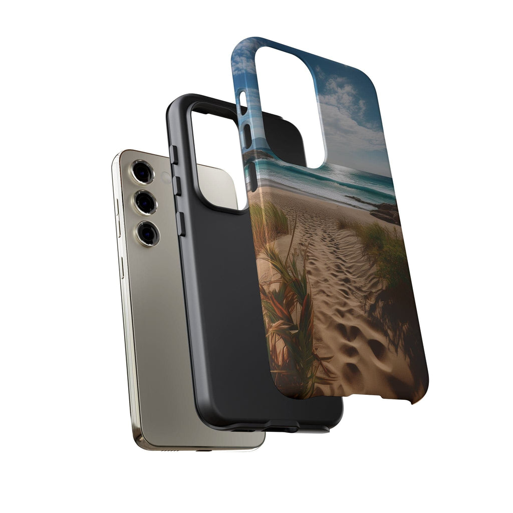 Serene Beach Path Phone Case: Escape to Paradise 🌊 - Tough Case Phone Case