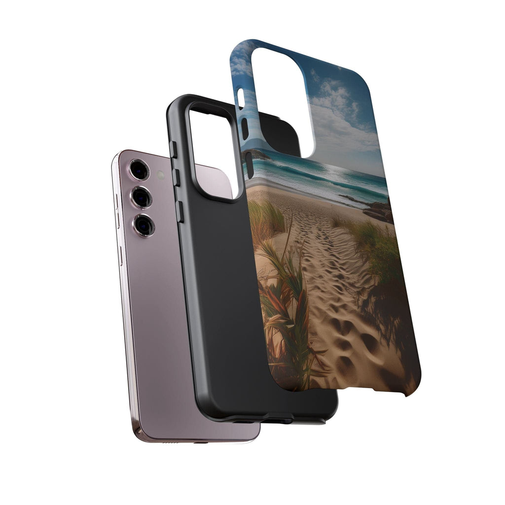 Serene Beach Path Phone Case: Escape to Paradise 🌊 - Tough Case Phone Case