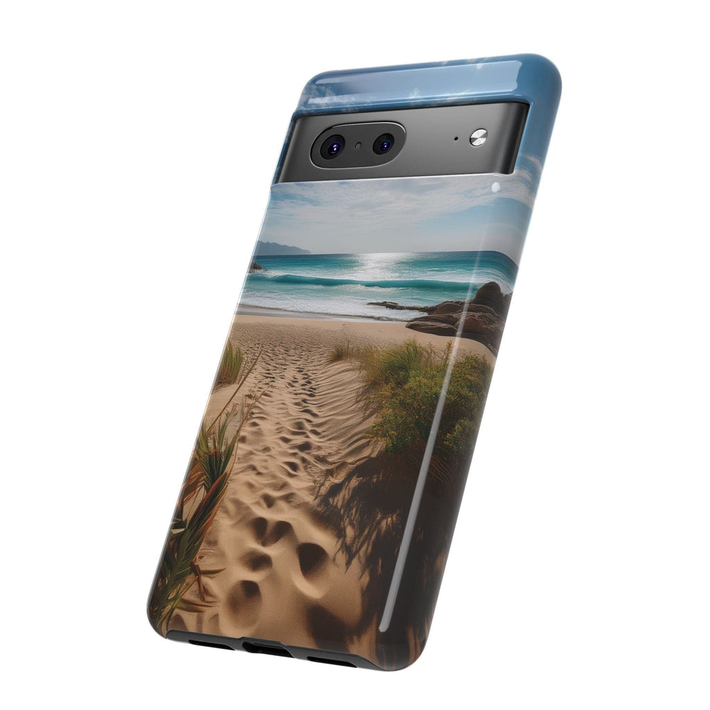 Serene Beach Path Phone Case: Escape to Paradise 🌊 - Tough Case Phone Case