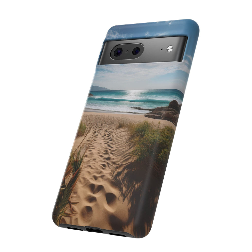 Serene Beach Path Phone Case: Escape to Paradise 🌊 - Tough Case Phone Case