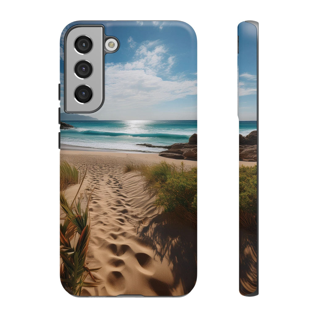 Serene Beach Path Phone Case: Escape to Paradise 🌊 - Tough Case Samsung Galaxy S22 Plus / Matte Phone Case