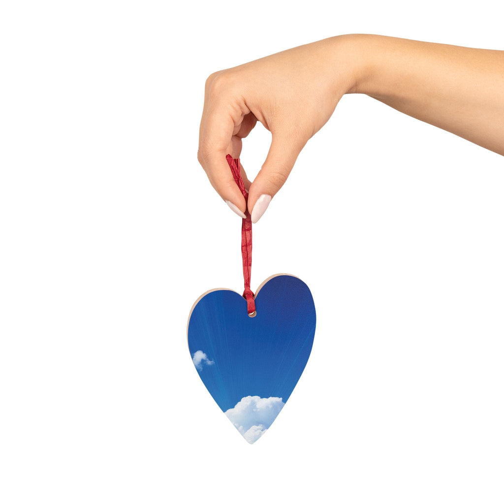 Share the Love with This Wooden Heart Ornament! 💙 Heart / One Size Home Decor