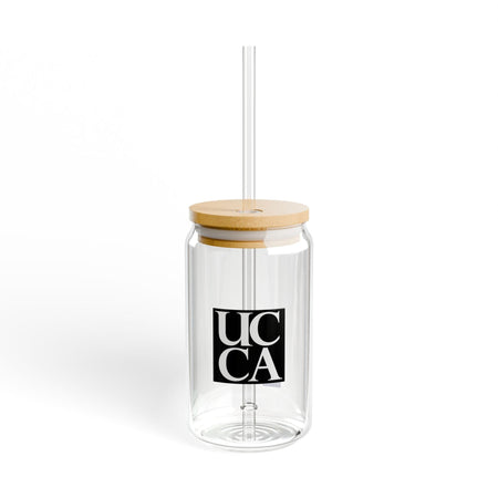 Sip in Style with the UCCA 16oz Sipper Glass With lid and straw / 16oz Glass