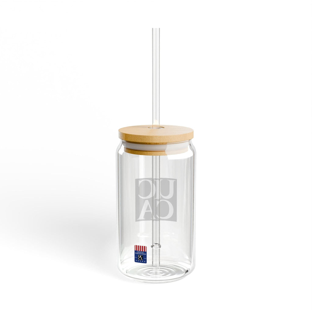 Sip in Style with the UCCA 16oz Sipper Glass With lid and straw / 16oz Glass