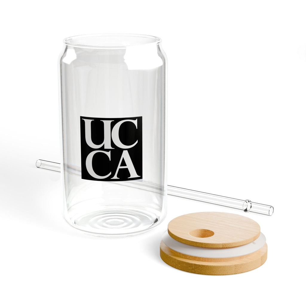 Sip in Style with the UCCA 16oz Sipper Glass With lid and straw / 16oz Glass