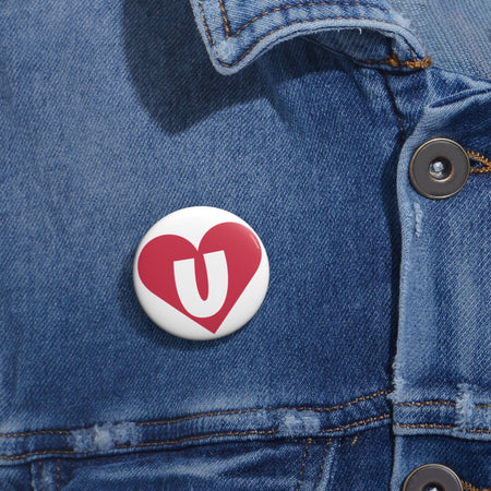 Spread the Love: Custom "U in My Heart" Pin Button 1.25" Accessories