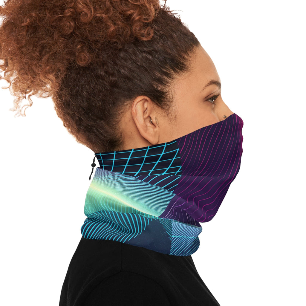 Stay Warm with Futuristic Flair! - Winter Neck Gaiter With Drawstring 17.5