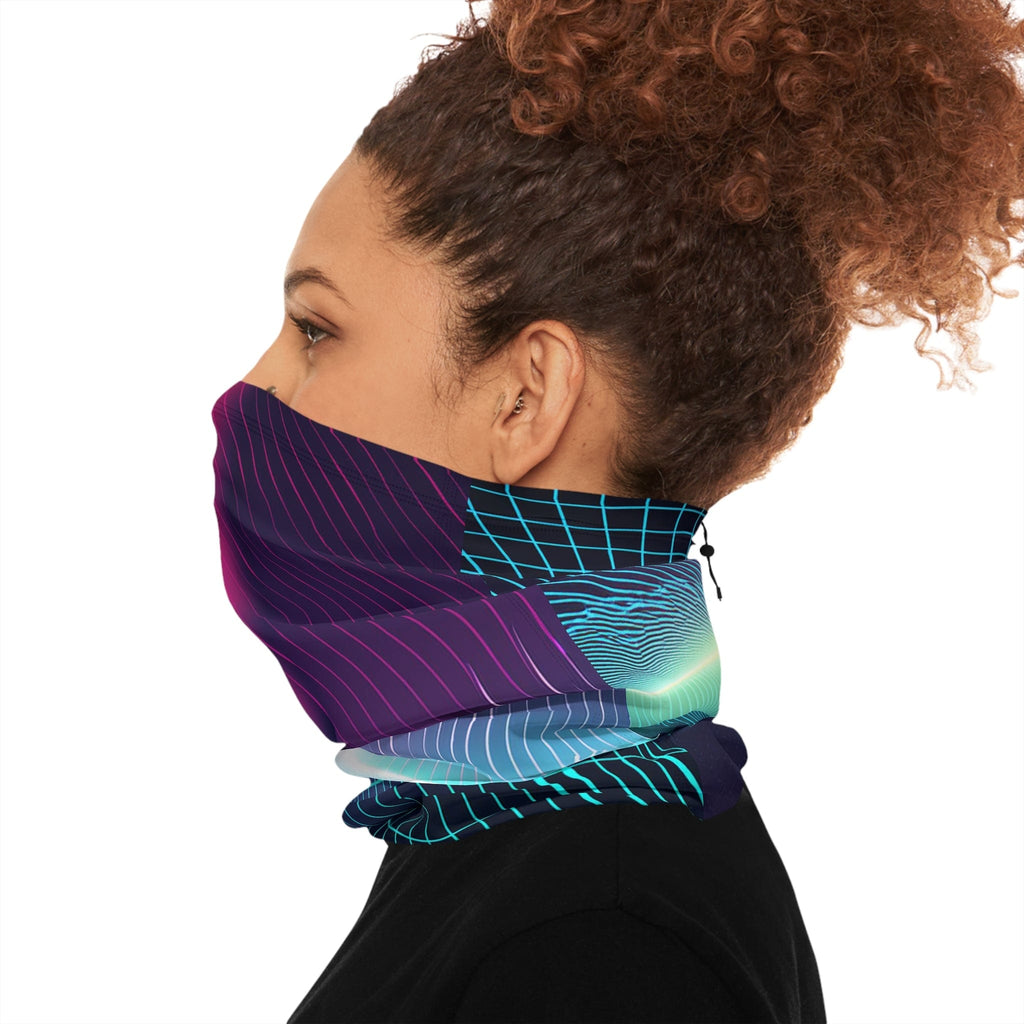 Stay Warm with Futuristic Flair! - Winter Neck Gaiter With Drawstring 17.5