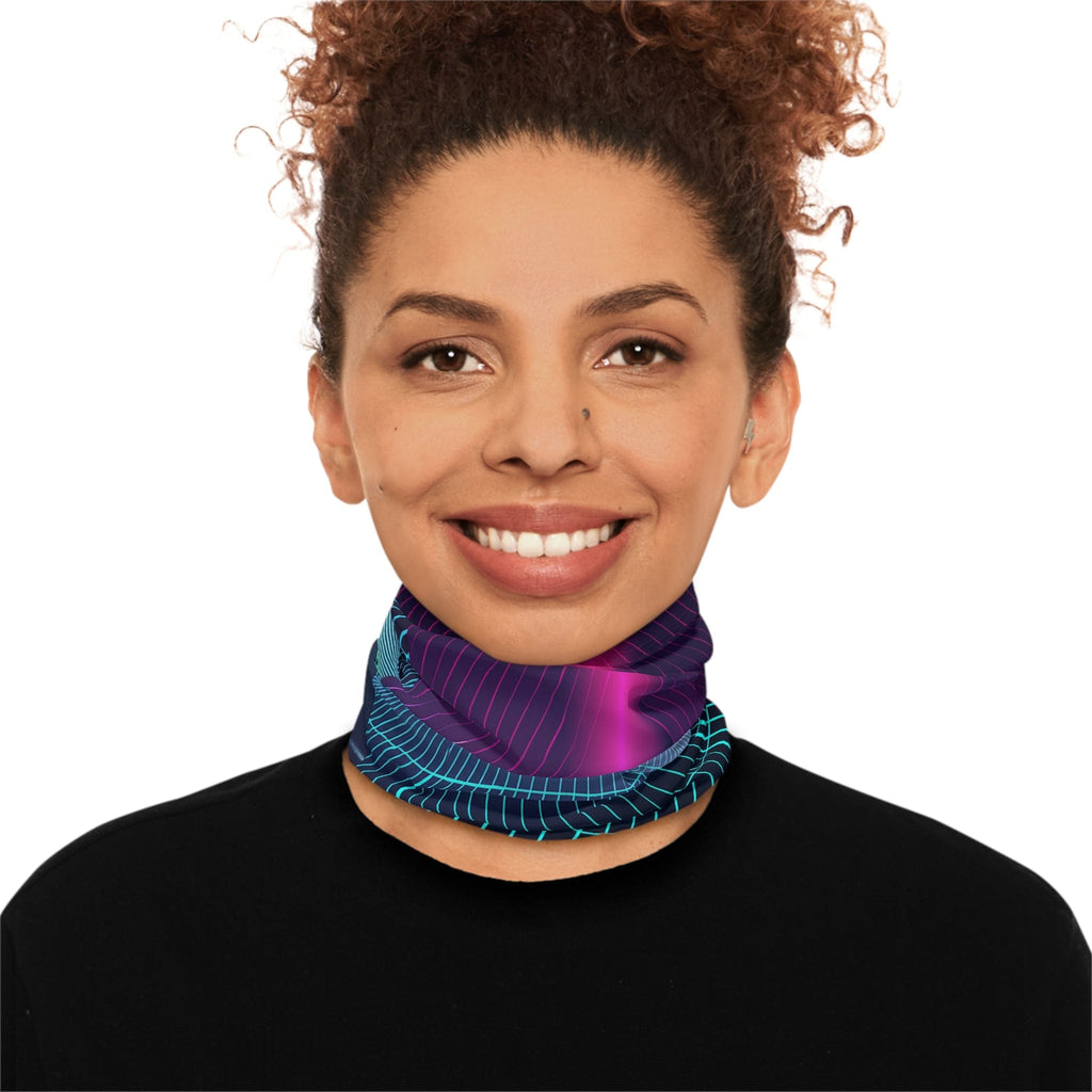 Stay Warm with Futuristic Flair! - Winter Neck Gaiter With Drawstring 17.5