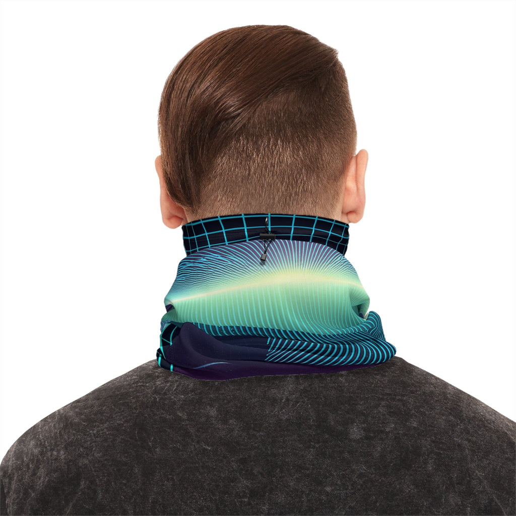 Stay Warm with Futuristic Flair! - Winter Neck Gaiter With Drawstring 17.5