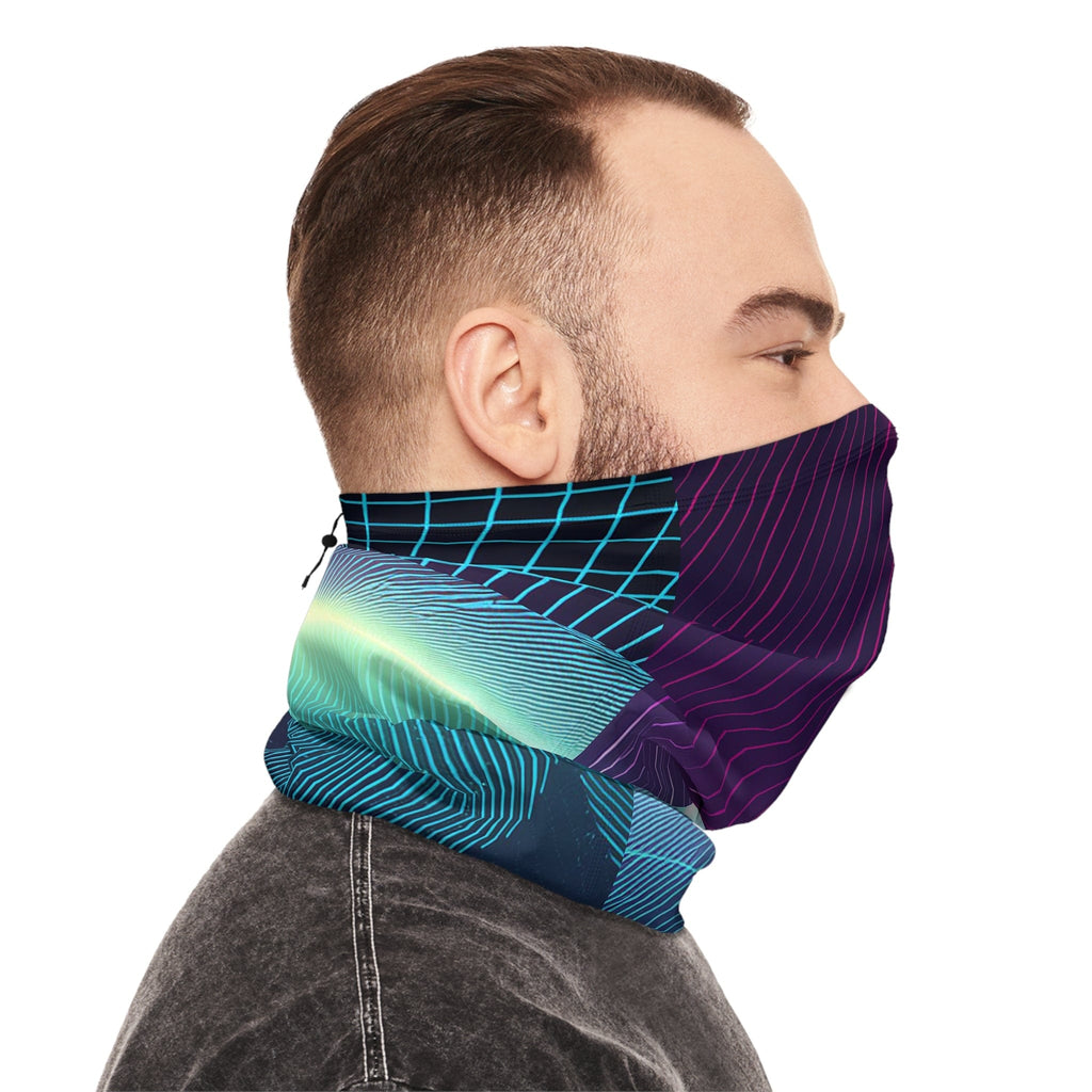 Stay Warm with Futuristic Flair! - Winter Neck Gaiter With Drawstring 17.5