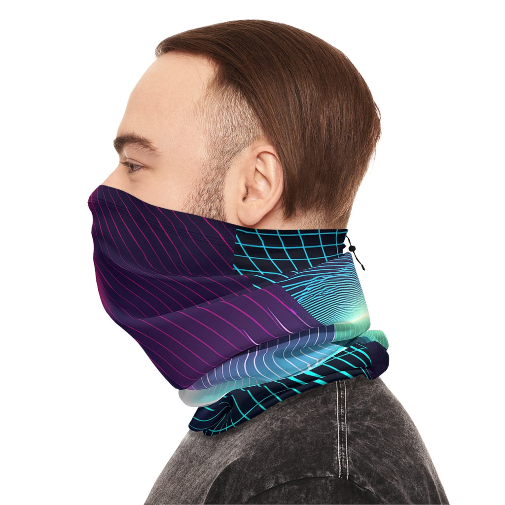 Stay Warm with Futuristic Flair! - Winter Neck Gaiter With Drawstring 17.5