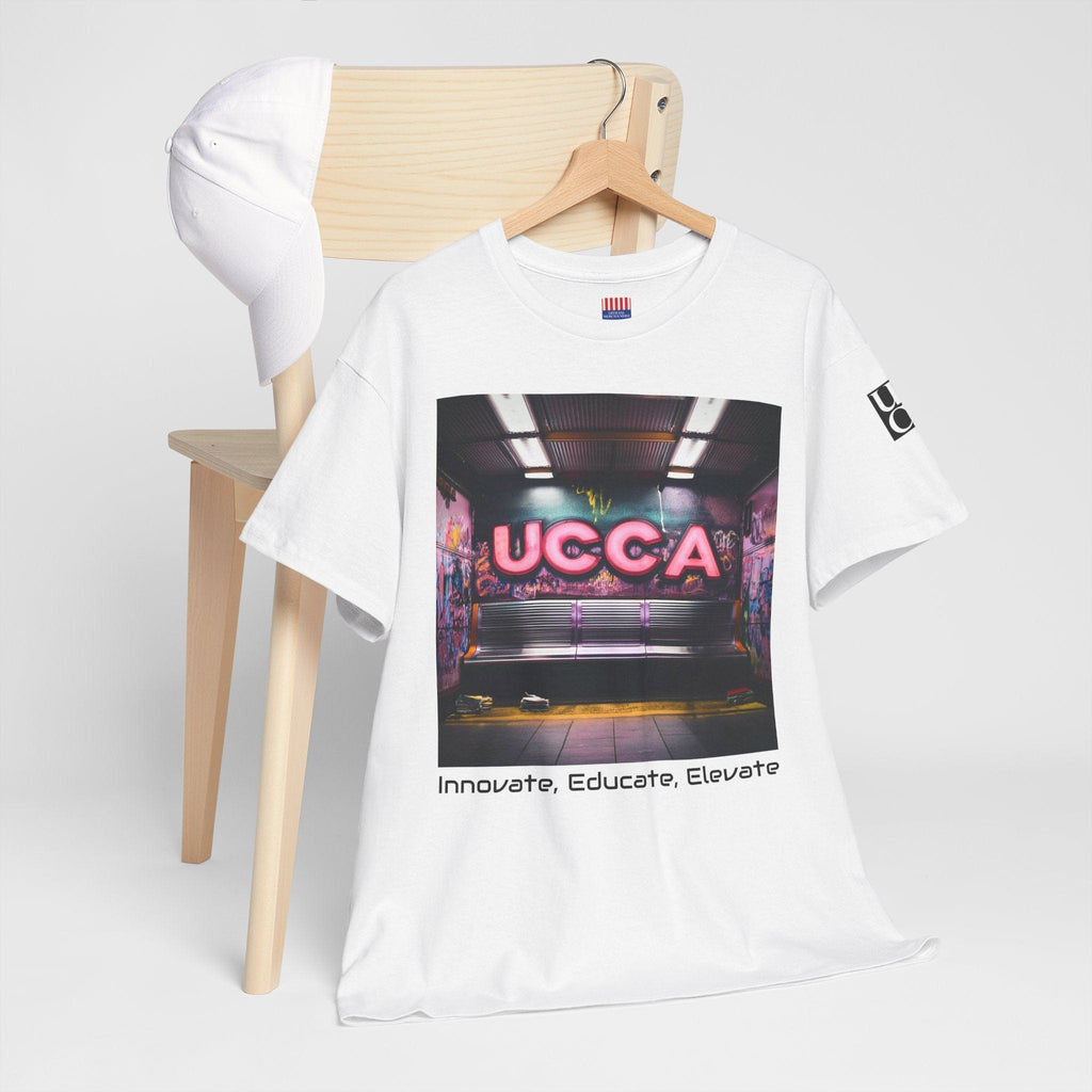 Step Back in Style: Retro Vibes, Modern Threads with a UCCA Edge - Unisex Heavy Cotton Tee T-Shirt