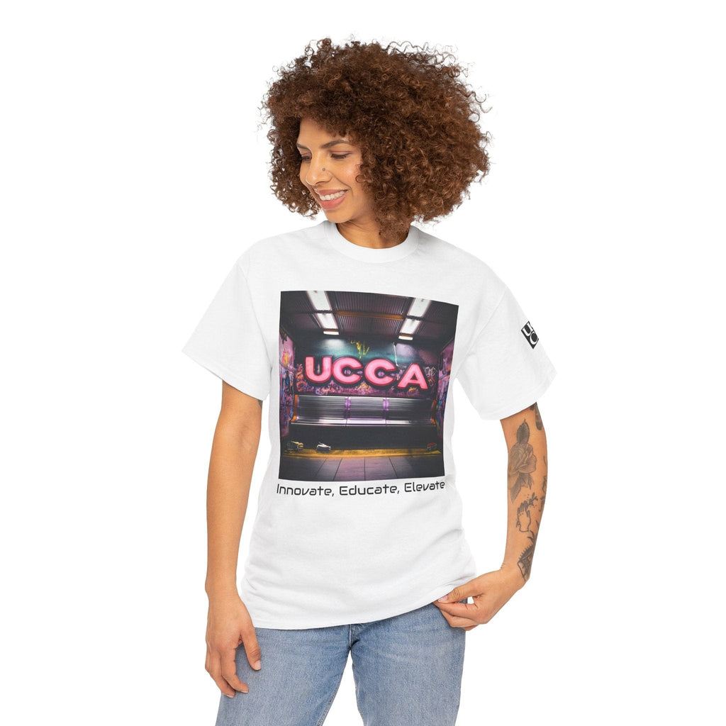 Step Back in Style: Retro Vibes, Modern Threads with a UCCA Edge - Unisex Heavy Cotton Tee T-Shirt