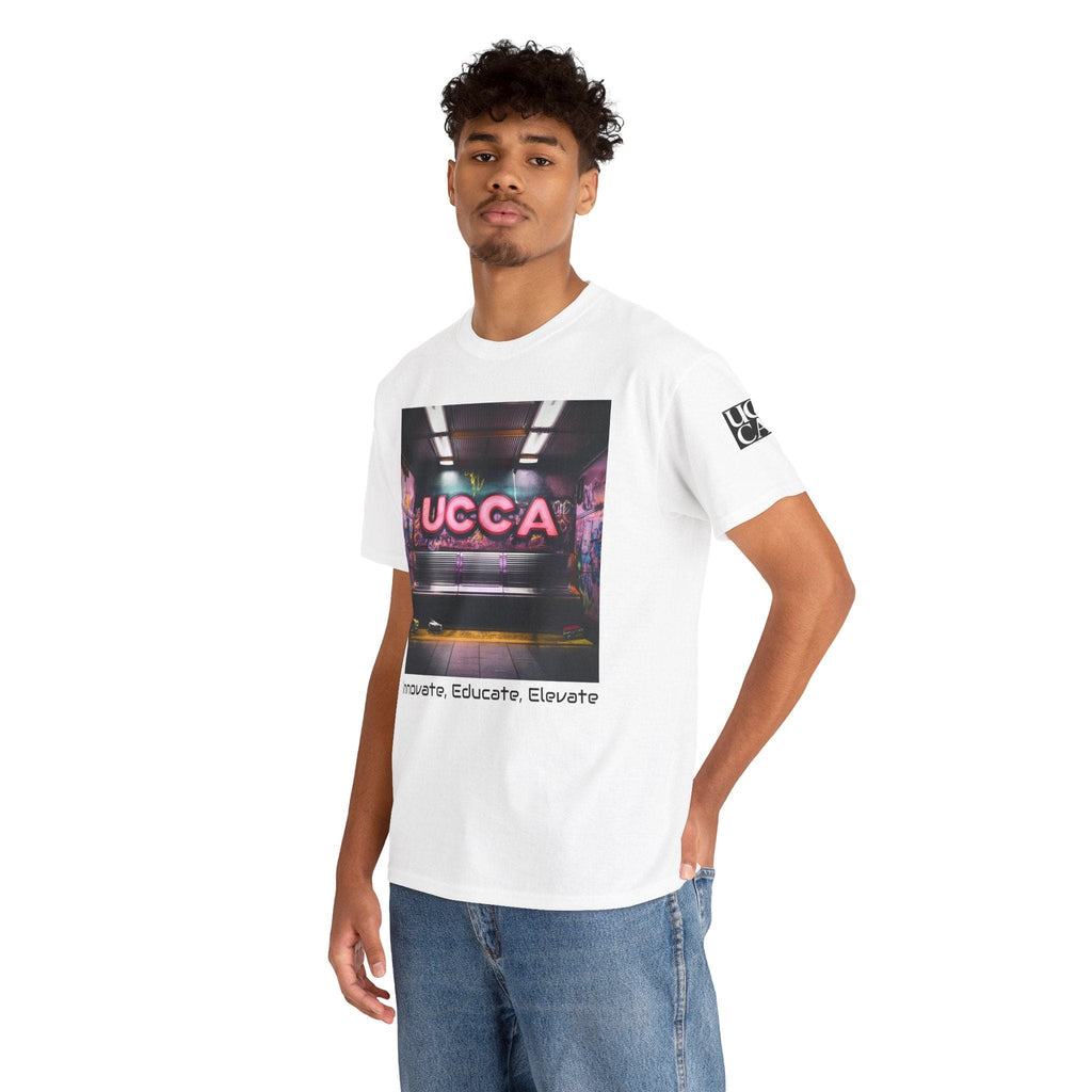 Step Back in Style: Retro Vibes, Modern Threads with a UCCA Edge - Unisex Heavy Cotton Tee T-Shirt