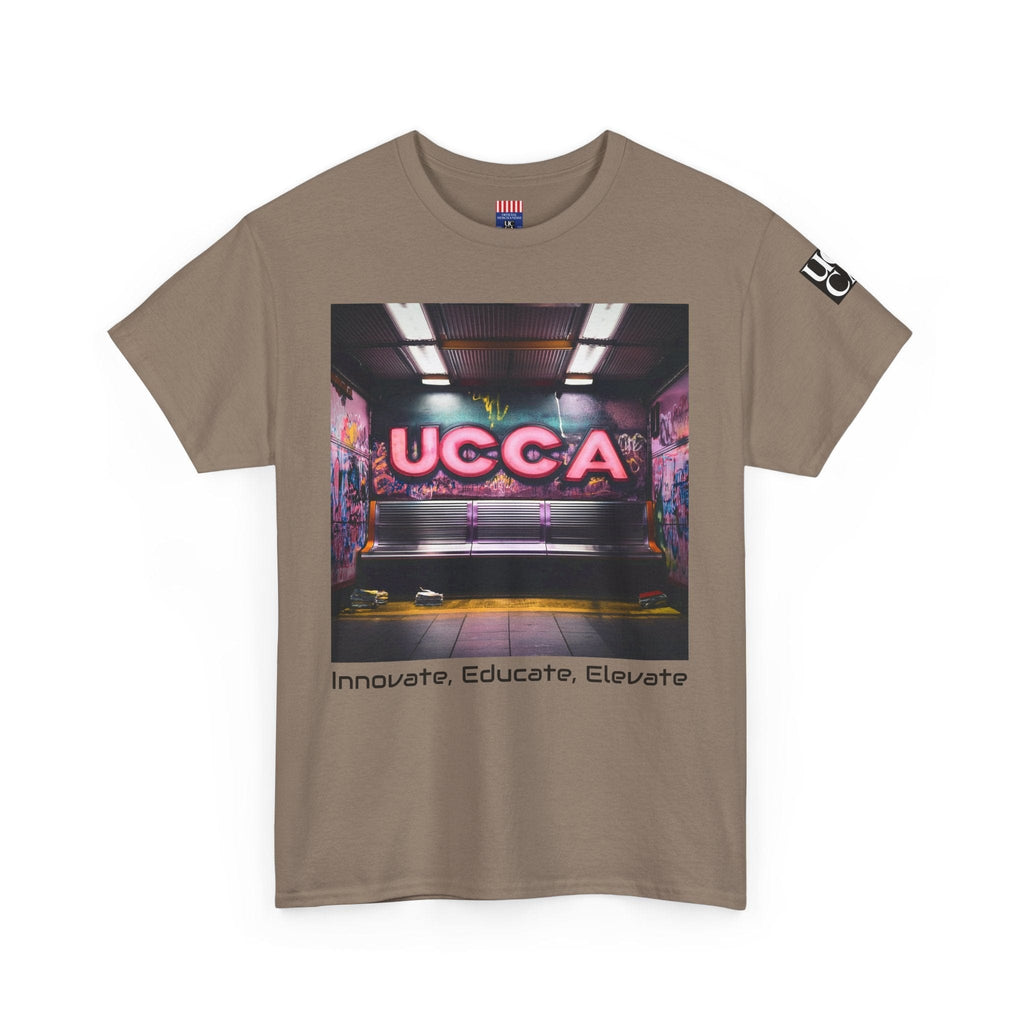 Step Back in Style: Retro Vibes, Modern Threads with a UCCA Edge - Unisex Heavy Cotton Tee T-Shirt