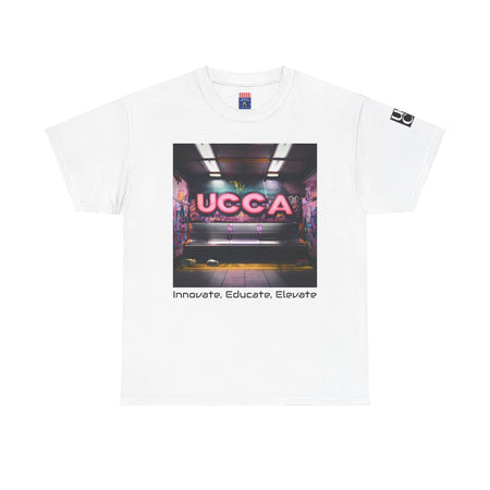 Step Back in Style: Retro Vibes, Modern Threads with a UCCA Edge - Unisex Heavy Cotton Tee White / L T-Shirt