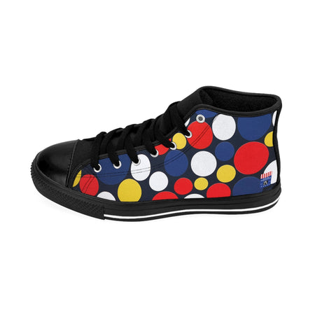 Step Into Retro Confidence: Polka Dot High-Top Sneakers Shoes