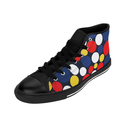 Step Into Retro Confidence: Polka Dot High-Top Sneakers Shoes