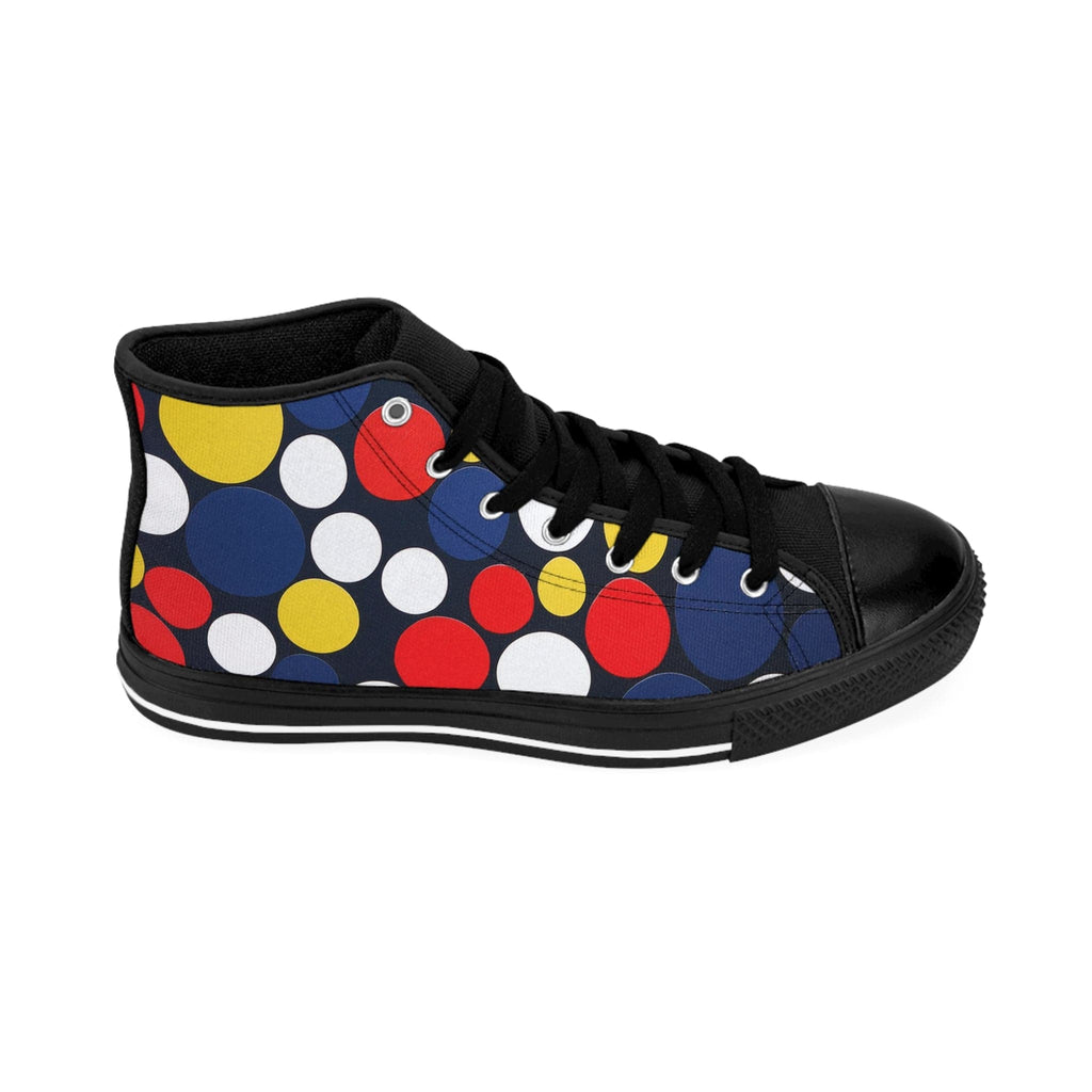 Step Into Retro Confidence: Polka Dot High-Top Sneakers Shoes