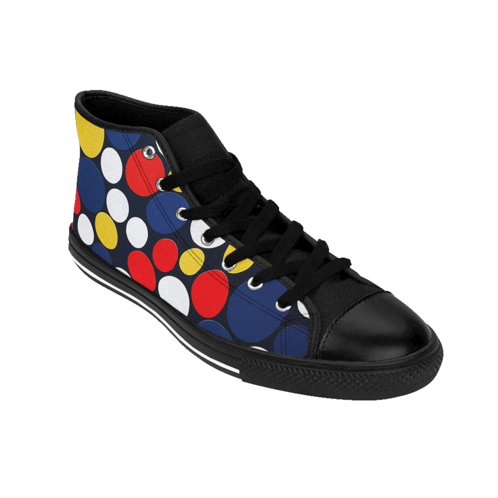 Step Into Retro Confidence: Polka Dot High-Top Sneakers Shoes