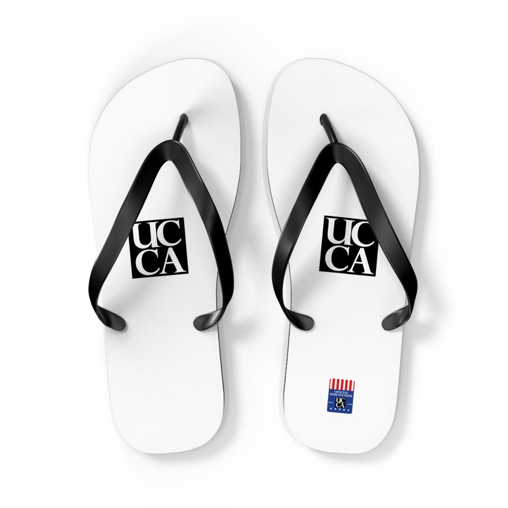 Step Into Summer with UCCA Flip Flops - Black & White L / Black sole Shoes