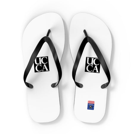 Step Into Summer with UCCA Flip Flops - Black & White XL / Black sole Shoes