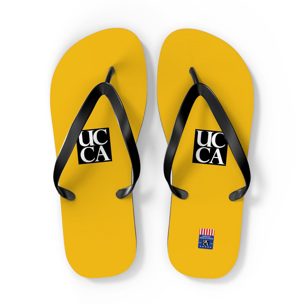 Step Into Summer with UCCA Flip Flops - Yellow XL / Black sole Shoes