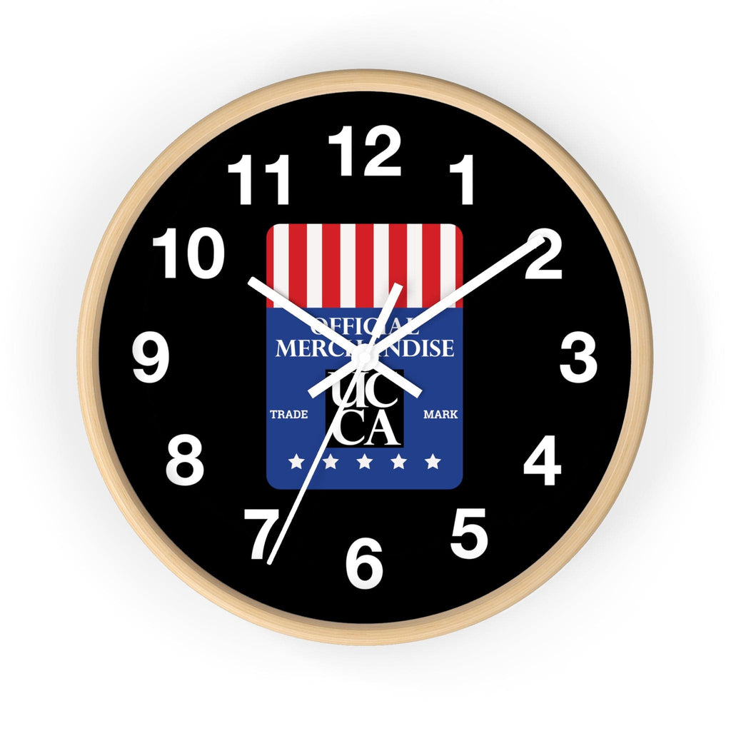 The Official UCCA Timekeeper: Wall Clock Wooden Base / White / 10