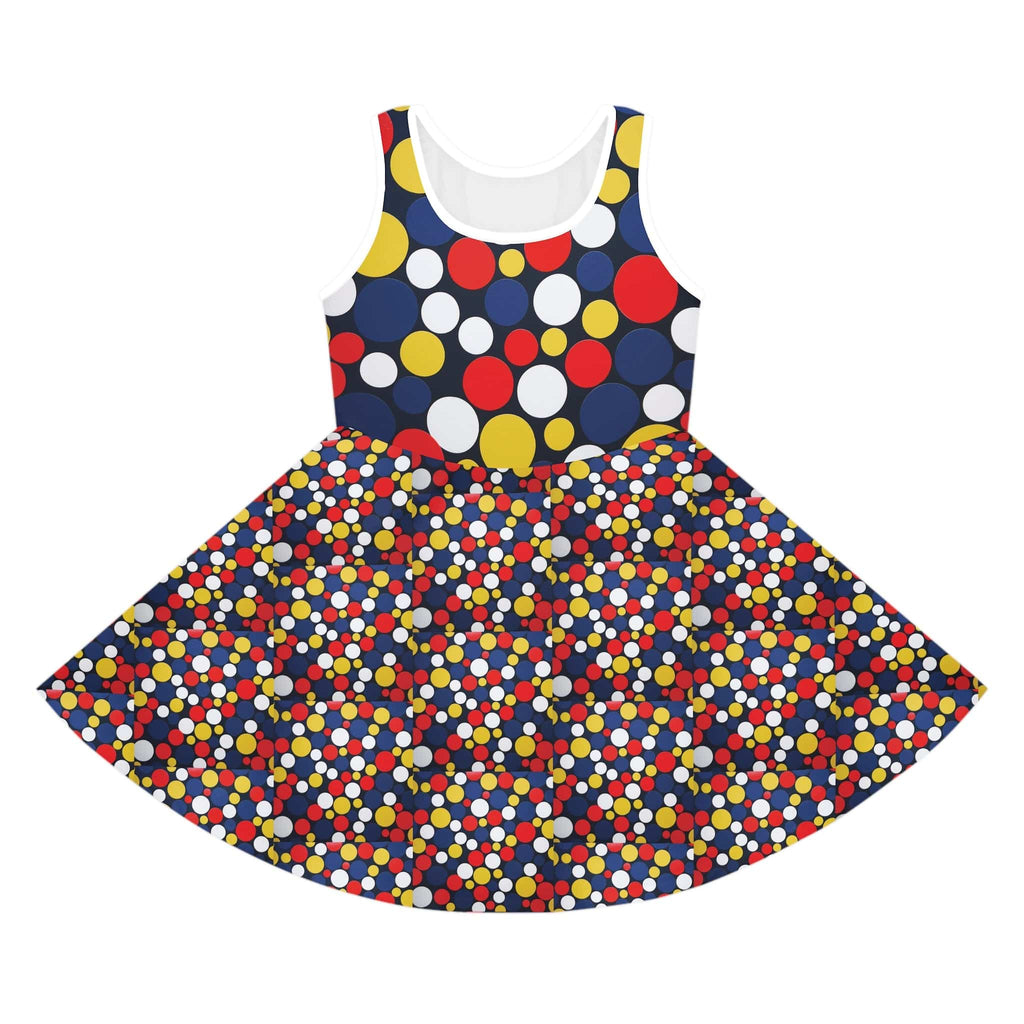 Twirl Back to the Happy Days – Polka Dot Sleeveless Sundress with a Twist All Over Prints