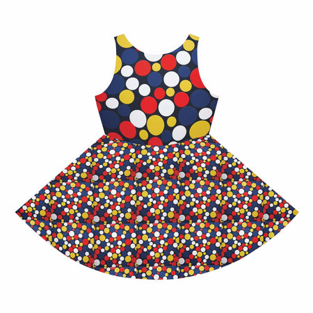 Twirl Back to the Happy Days – Polka Dot Sleeveless Sundress with a Twist All Over Prints