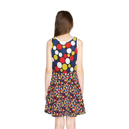 Twirl Back to the Happy Days – Polka Dot Sleeveless Sundress with a Twist All Over Prints