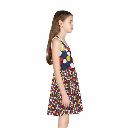 Twirl Back to the Happy Days – Polka Dot Sleeveless Sundress with a Twist All Over Prints