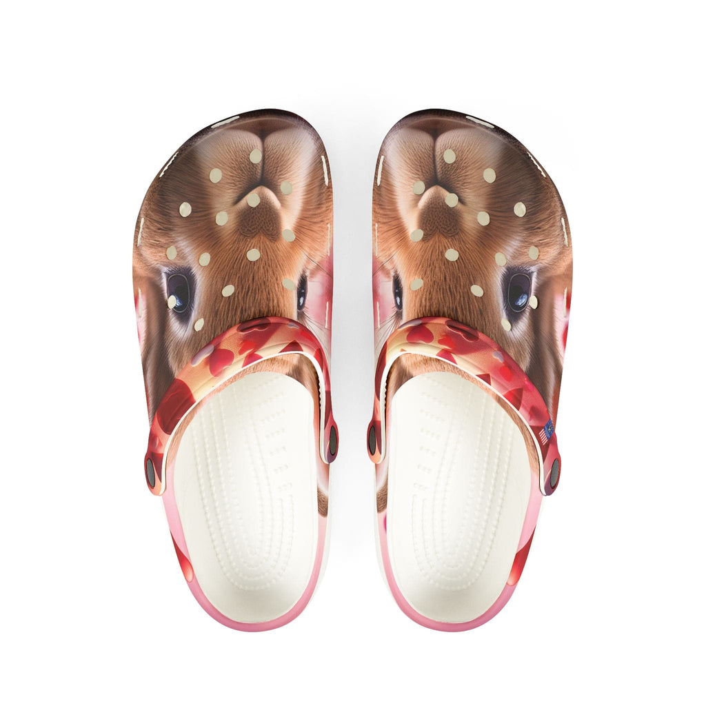 UCCA Bunny & Hearts Slip-Ons Shoes