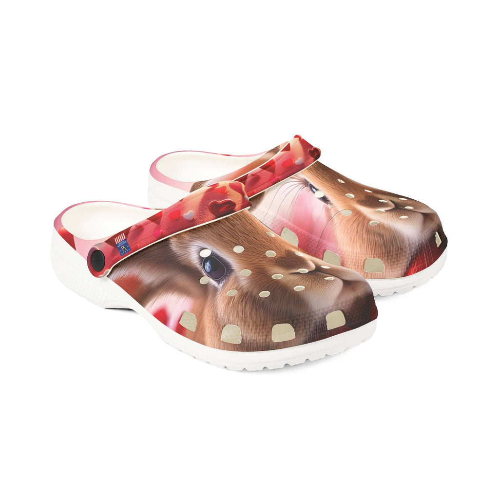 UCCA Bunny & Hearts Slip-Ons Shoes