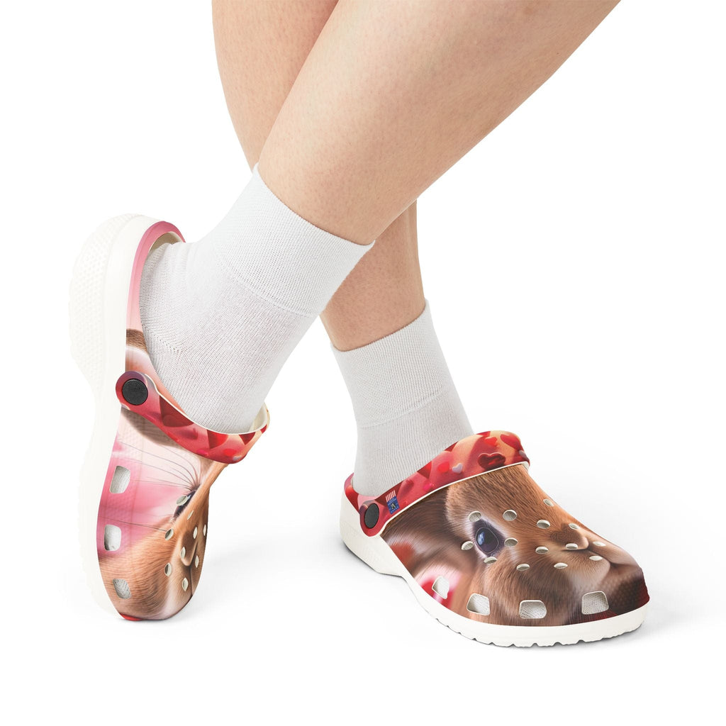 UCCA Bunny & Hearts Slip-Ons Shoes