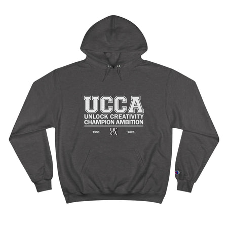 UCCA Champion Hoodie - UNLOCK CREATIVITY, CHAMPION AMBITION Charcoal Heather / S Hoodie