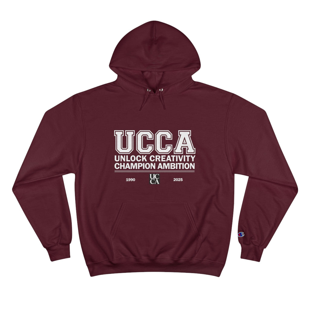 UCCA Champion Hoodie - UNLOCK CREATIVITY, CHAMPION AMBITION Maroon / S Hoodie