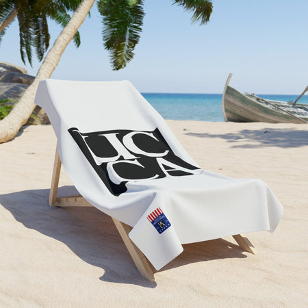 UCCA Classic Contrast Beach Towel Home Decor