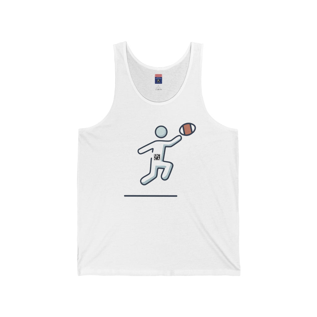 UCCA Game Day Jersey Tank – Play Hard, Chill Harder XS / White Tank Top