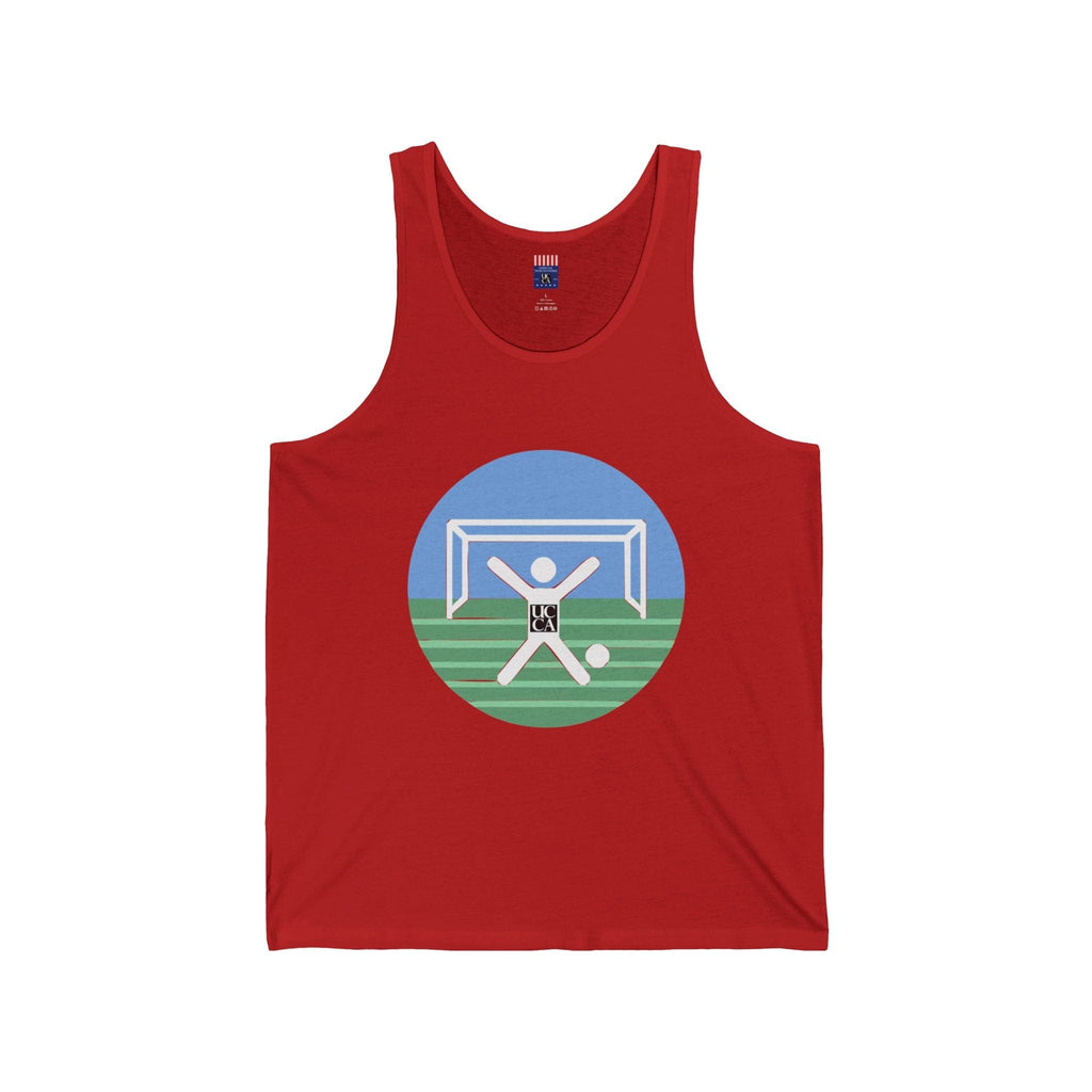 UCCA Penalty Save Jersey Tank – Own the Goal XS / Red Tank Top