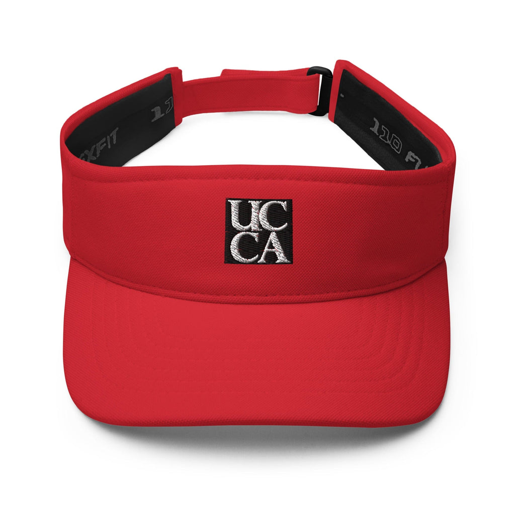 UCCA Premium Embroidered Logo Unisex Visor – Stay Cool, Look Sharp! Red Hats