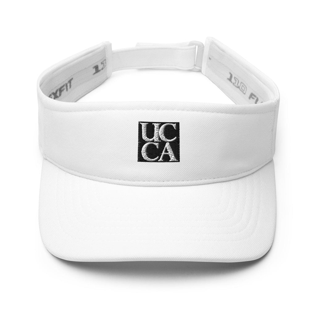 UCCA Premium Embroidered Logo Unisex Visor – Stay Cool, Look Sharp! White Hats