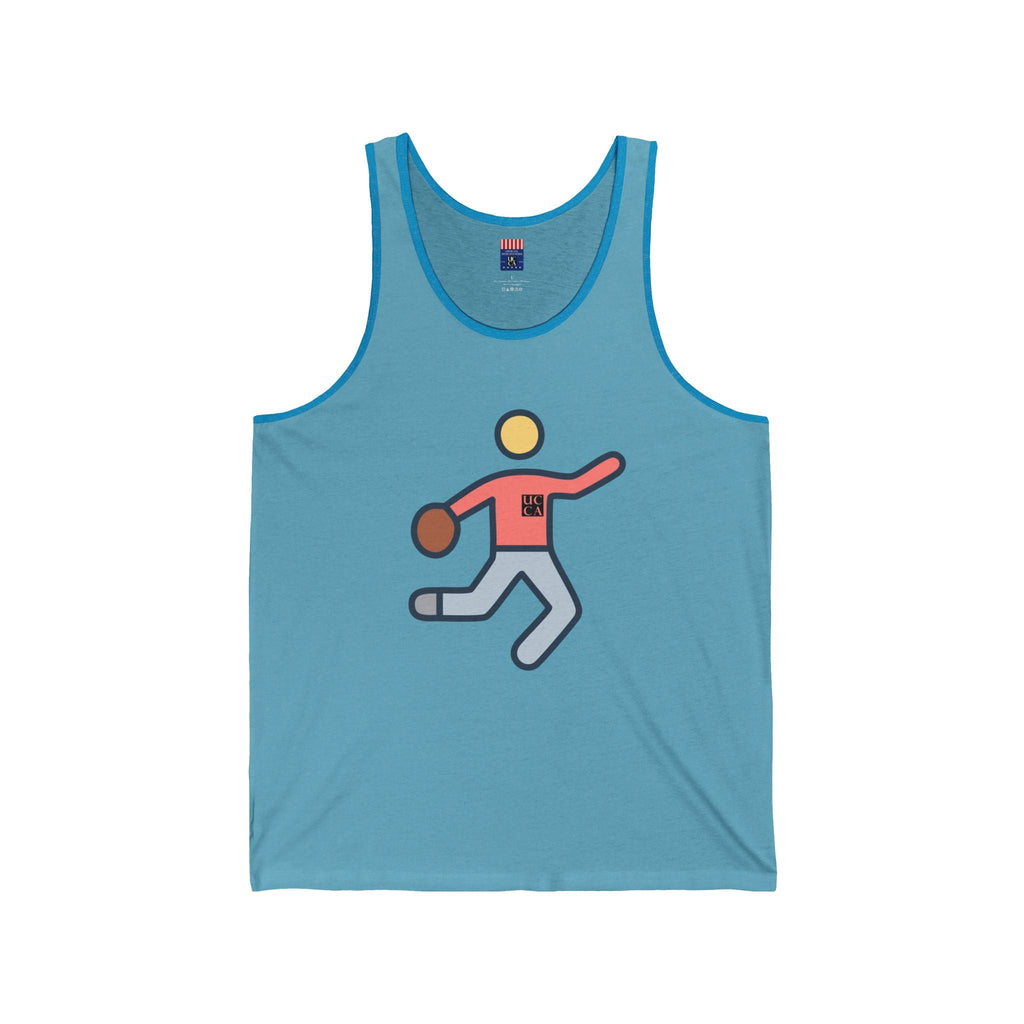 UCCA Soccer Icon Jersey Tank – Kick It in Style XS / Aqua TriBlend Tank Top