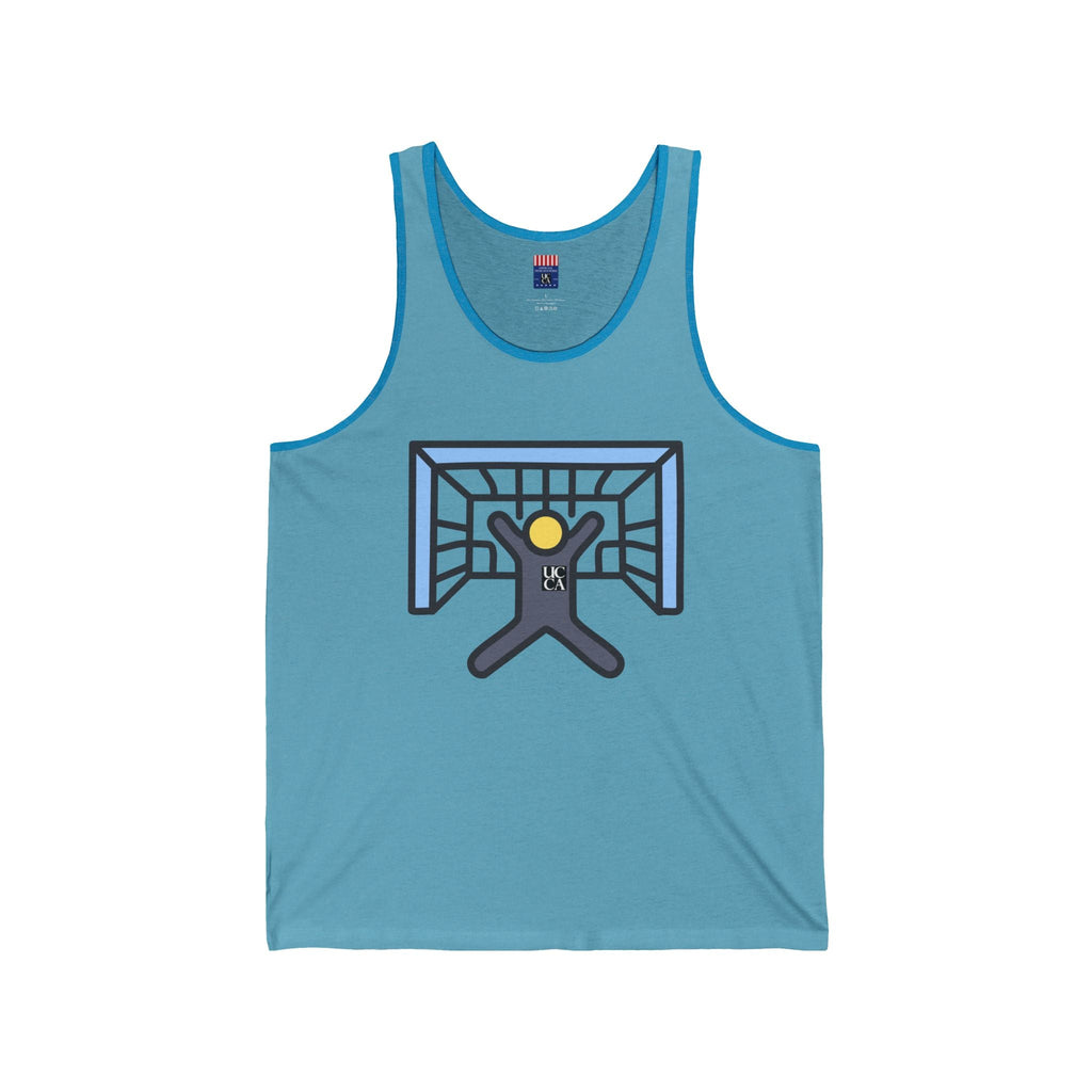 UCCA Soccer Icon Jersey Tank – Kick It in Style XS / Aqua TriBlend Tank Top