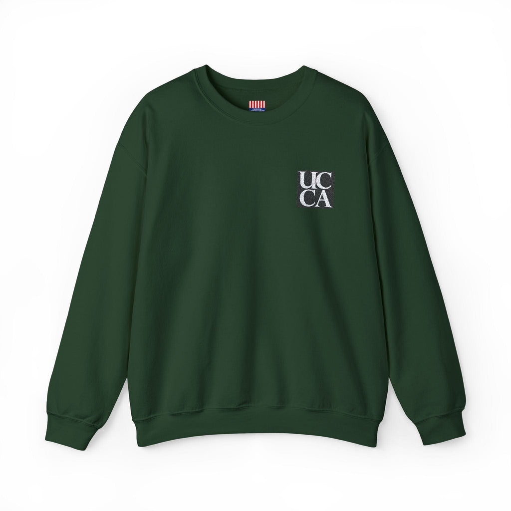 UCCA Unisex Heavy Blend™ Embroidered Crewneck Sweatshirt by Gildan S / Forest Green Sweatshirt